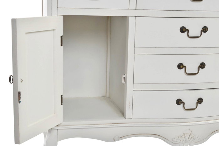 DKD Home Decor Buffet Abeto Versalles3 Blanco y Marrón Claro DKD Home Decor Buffet Abeto Versalles3 Blanco y Marrón Claro