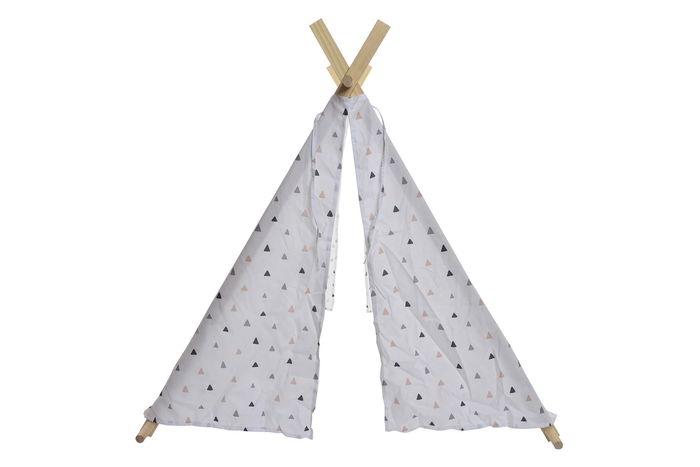 DKD Home Decor Tipi Infantil 110 x 106 x 110 cm Algodon y Madera con Estampado de Unicornio