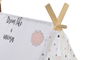 DKD Home Decor Tipi Infantil 110 x 106 x 110 cm Algodon y Madera con Estampado de Unicornio
