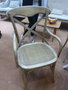 DKD Home Decor Silla Olmo Ratan Crossback Envejecido Blanco