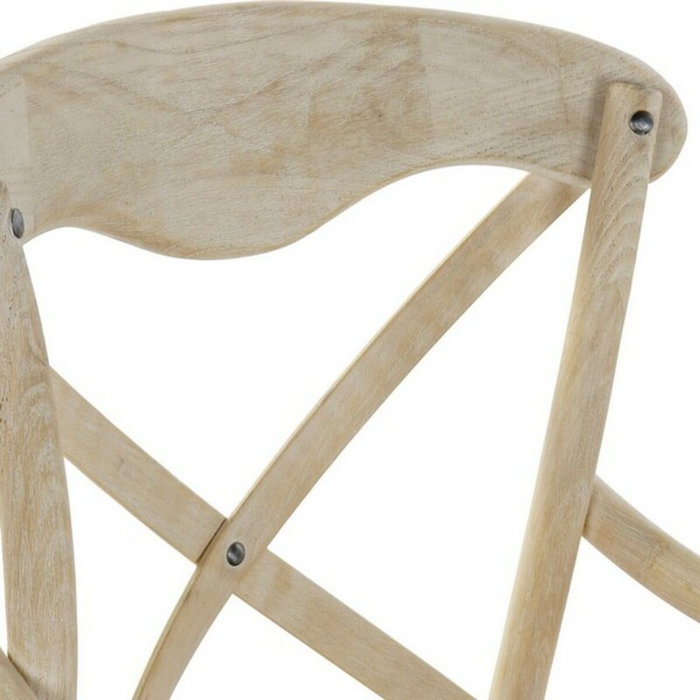 DKD Home Decor Silla Olmo Ratan Crossback Envejecido Blanco DKD Home Decor Silla Olmo Ratan Crossback Envejecido Blanco
