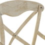 DKD Home Decor Silla Olmo Ratan Crossback Envejecido Blanco