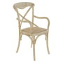 DKD Home Decor Silla Olmo Ratan Crossback Envejecido Blanco