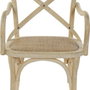 DKD Home Decor Silla Olmo Ratan Crossback Envejecido Blanco