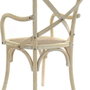 DKD Home Decor Silla Olmo Ratan Crossback Envejecido Blanco