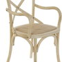 DKD Home Decor Silla Olmo Ratan Crossback Envejecido Blanco