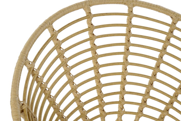 Silla de Comedor DKD Home Decor Metal Ratán (72 x 64 x 78 cm)