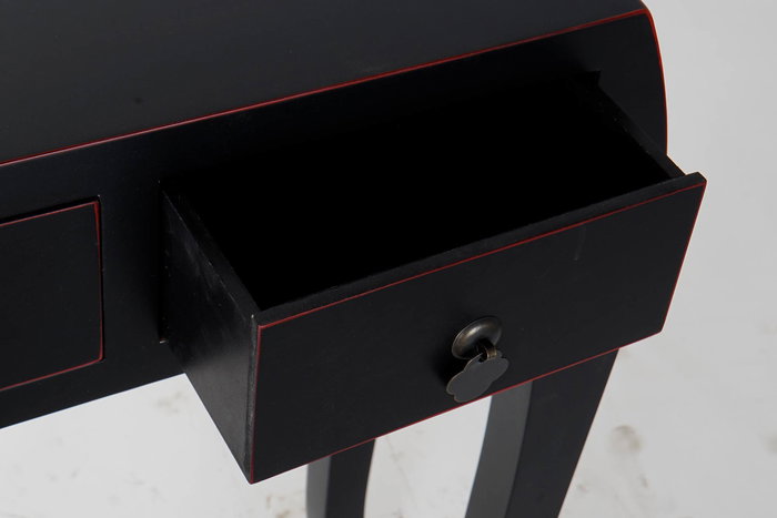 DKD Home Decor Consola Oriental Masako Negro Rojo Abeto MDF 96 x 26 x 80 cm DKD Home Decor Consola Oriental Masako Negro Rojo Abeto MDF 96 x 26 x 80 cm