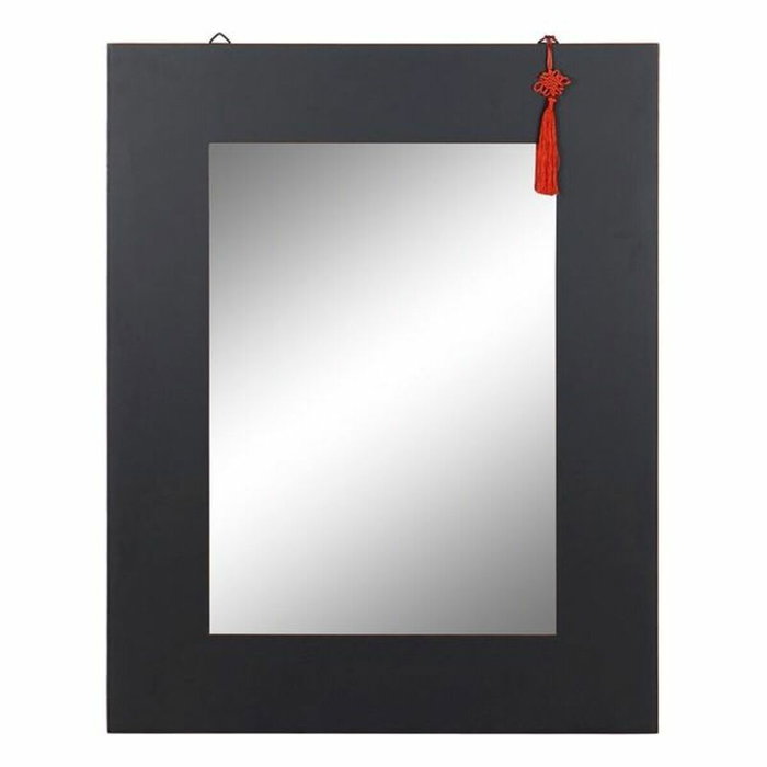 DKD Home Decor Espejo Abeto MDF 70x2x90 Oriental Negro y Rojo