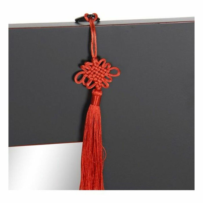 DKD Home Decor Espejo Abeto MDF 70x2x90 Oriental Negro y Rojo