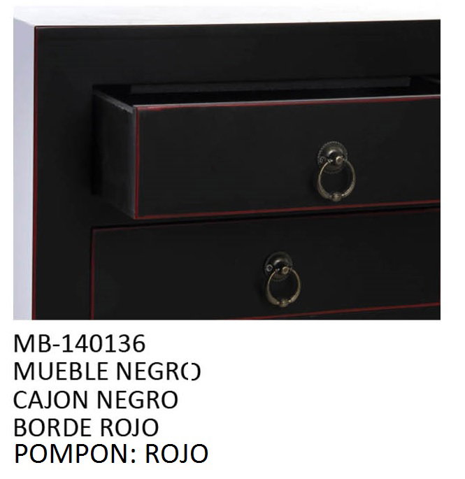 DKD Home Decor Espejo Abeto MDF 70x2x90 Oriental Negro y Rojo