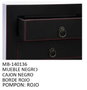 DKD Home Decor Espejo Abeto MDF 70x2x90 Oriental Negro y Rojo
