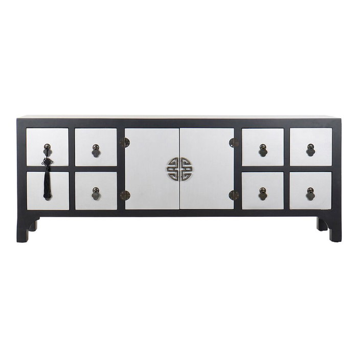 DKD Home Decor Mueble TV Oriental AIRI Negro