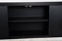 DKD Home Decor Mueble TV Airi Oriental Negro y Plateado 24 x 51 x 130 cm