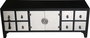 DKD Home Decor Mueble TV Oriental AIRI Negro