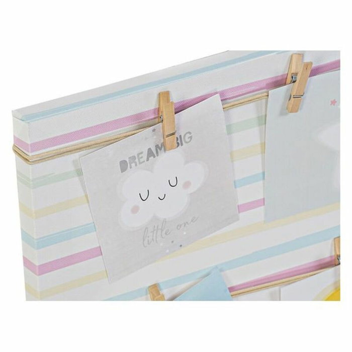 DKD Home Decor Portafotos Lienzo Sunshine Multicolor 50x50 cm