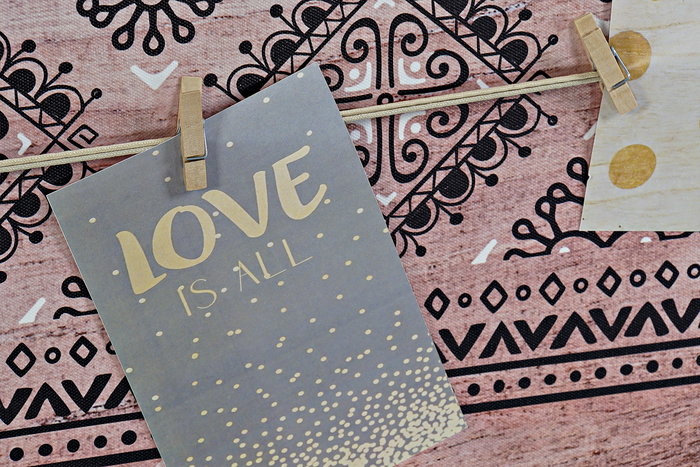 DKD Home Decor Portafotos Marron Lienzo Etnico 50.5 x 3.5 x 70 cm