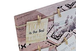 DKD Home Decor Portafotos Marron Lienzo Etnico 50.5 x 3.5 x 70 cm