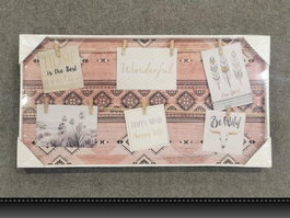 DKD Home Decor Portafotos Marron 2 x 30 x 60 cm (2 Unidades) Lienzo Etnico