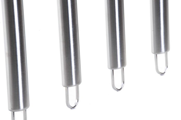 DKD Home Decor Barbacoa Terraza Y Jardin Negro Inox Metal 18 x 8 x 47 cm Set de 6 (2 Unidades)