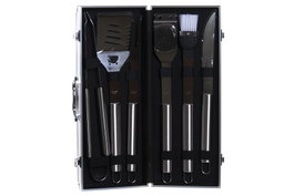 DKD Home Decor Set de Barbacoa de 6 Piezas en Acero Inoxidable y Metal Negro