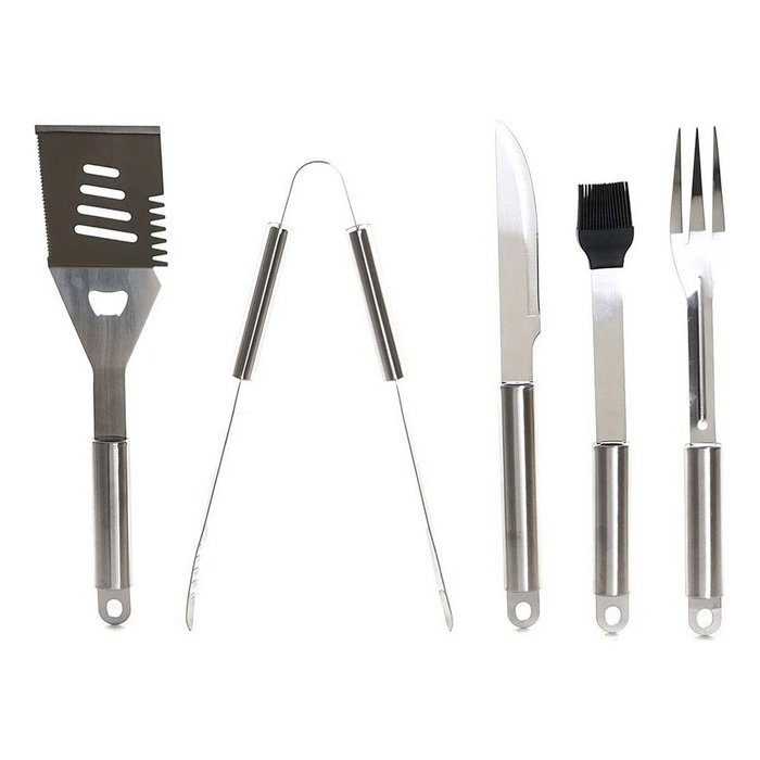 DKD Home Decor Barbacoa Terraza Y Jardin Negro Inox Metal 18 x 8 x 47 cm Set de 6 (2 Unidades)