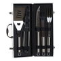 DKD Home Decor Barbacoa Terraza Y Jardin Negro Inox Metal 18 x 8 x 47 cm Set de 6 (2 Unidades)