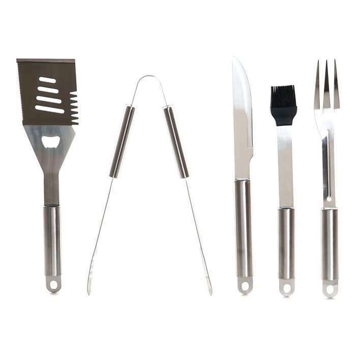 DKD Home Decor Barbacoa Terraza Y Jardin Negro Inox Metal 18 x 8 x 47 cm Set de 6 (2 Unidades)
