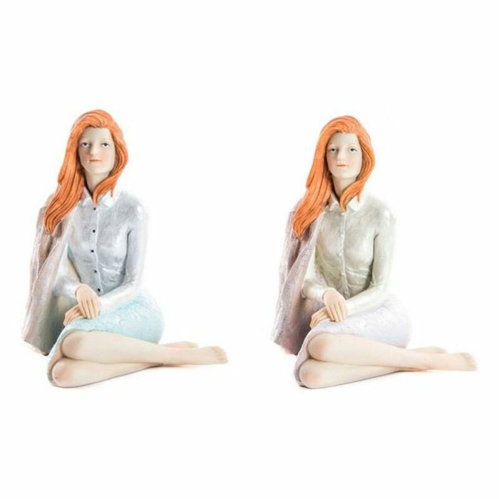 DKD Home Decor Figura de Mujer en Resina, Set de 2 Unidades Surtidas