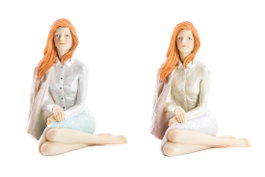 DKD Home Decor Figura de Mujer en Resina, Set de 2 Unidades Surtidas