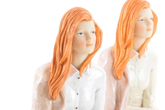 DKD Home Decor Figura de Mujer en Resina, Set de 2 Unidades Surtidas