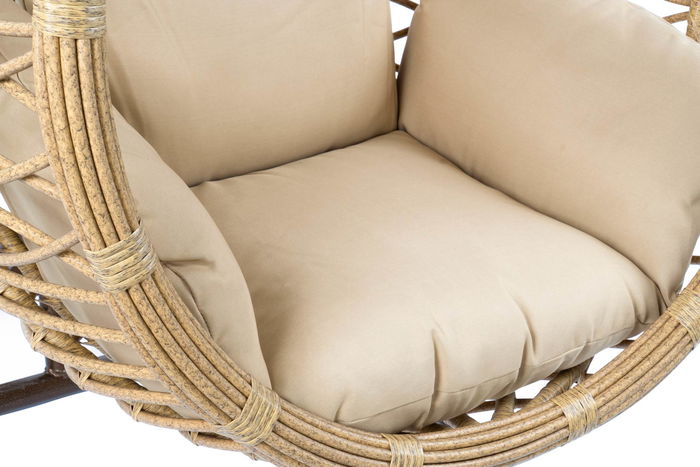DKD Home Decor Sillon Colgante Terraza Y Jardin Coleccion Breeze Marron Beige 70 x 110 x 90 cm