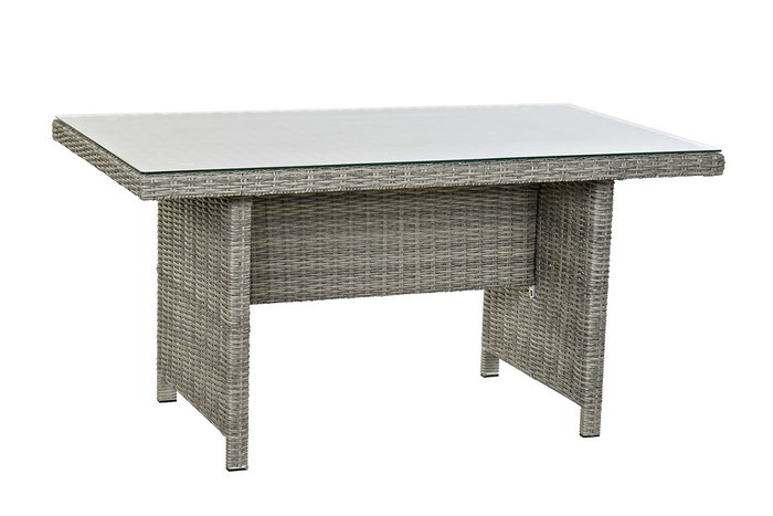 DKD Home Decor Sofia Terraza Y Jardin Ratan Sintetico Gris 204 x 90 x 267 cm Set de 4