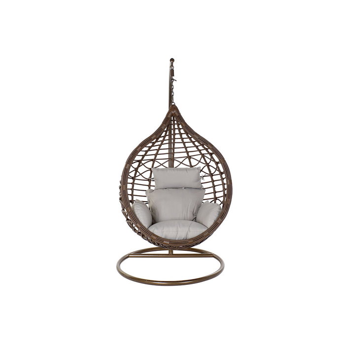 DKD Home Decor Sillón Colgante Ratán Sintético con Base y Cojines