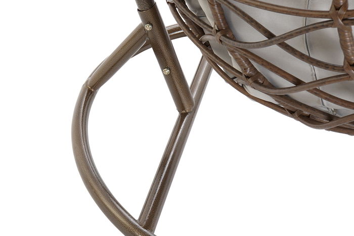 DKD Home Decor Sillón Colgante Breeze para Terraza y Jardín, Marrón y Gris, 100 x 78 x 120 cm