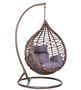 DKD Home Decor Sillón Colgante Breeze para Terraza y Jardín, Marrón y Gris, 100 x 78 x 120 cm