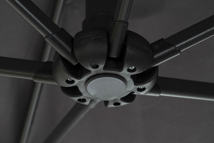 DKD Home Decor Parasol Sunlla Gris Claro Gris Oscuro 270 x 270 x 250 cm