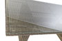DKD Home Decor Mesa de Comedor para Terraza y Jardín, Set de 7 Piezas en Ratán Sintético y Acero con Cristal, Color Beige y Gris, Dimensiones 200 x 100 x 75 cm, Incluye Cojines