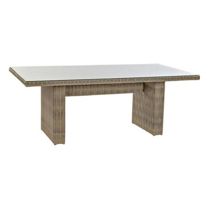 DKD Home Decor Conjunto de Comedor para 7 Personas en Ratán Sintético Beige y Gris DKD Home Decor Conjunto de Comedor para 7 Personas en Ratán Sintético Beige y Gris