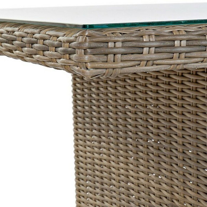 DKD Home Decor Conjunto de Comedor para 7 Personas en Ratán Sintético Beige y Gris DKD Home Decor Conjunto de Comedor para 7 Personas en Ratán Sintético Beige y Gris