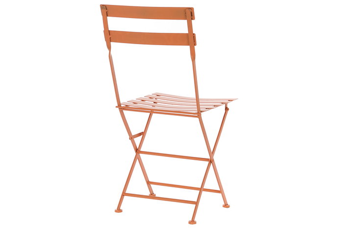 DKD Home Decor Mesa Terraza y Jardín Balcony Coral Metal Plegable Balcón Set de 3 Piezas 60 x 75 x 60 cm