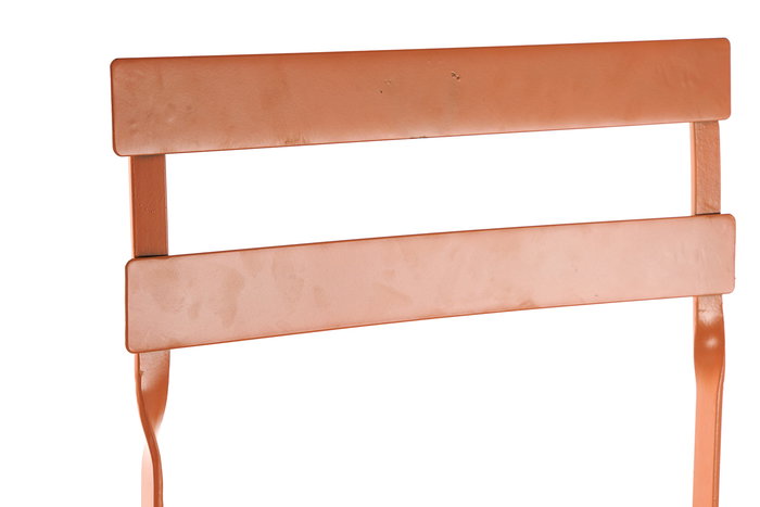 DKD Home Decor Mesa Terraza y Jardín Balcony Coral Metal Plegable Balcón Set de 3 Piezas 60 x 75 x 60 cm