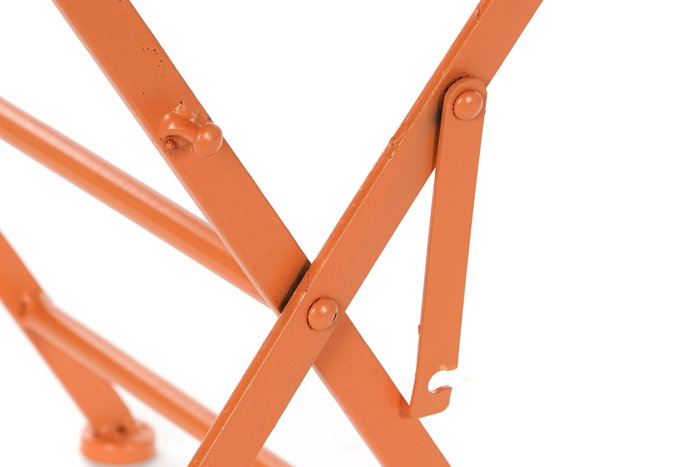 DKD Home Decor Mesa Terraza y Jardín Balcony Coral Metal Plegable Balcón Set de 3 Piezas 60 x 75 x 60 cm