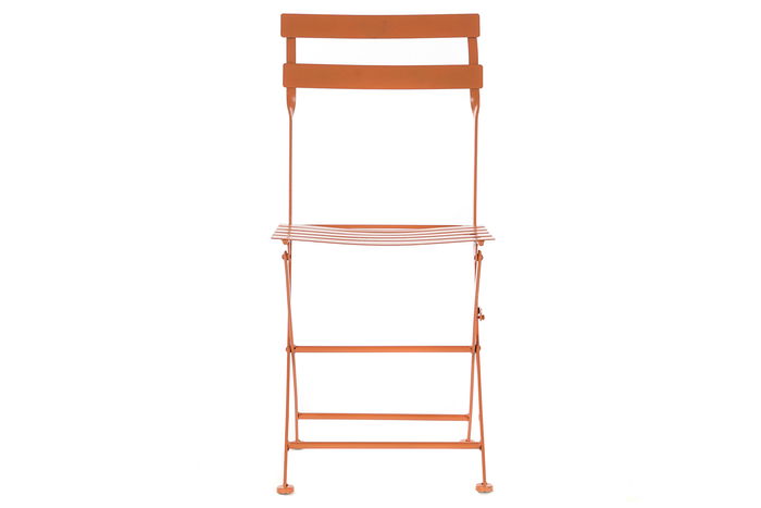 DKD Home Decor Mesa Terraza y Jardín Balcony Coral Metal Plegable Balcón Set de 3 Piezas 60 x 75 x 60 cm