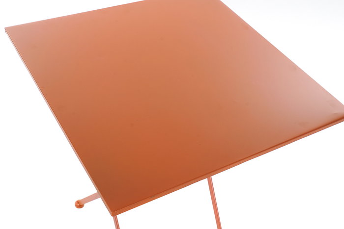 DKD Home Decor Mesa Terraza y Jardín Balcony Coral Metal Plegable Balcón Set de 3 Piezas 60 x 75 x 60 cm