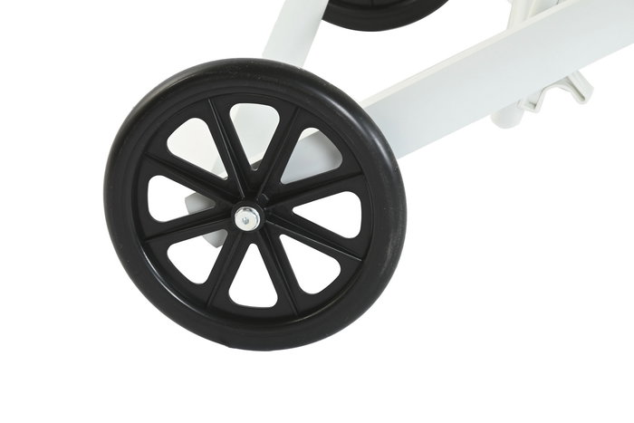 DKD Home Decor Tumbona Terraza Y Jardin Reclinable Con Ruedas Blanco 64 x 97 x 187.5 cm