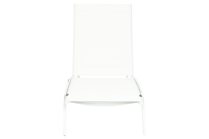 DKD Home Decor Tumbona Terraza Y Jardin Reclinable Con Ruedas Blanco 64 x 97 x 187.5 cm