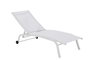 DKD Home Decor Tumbona Terraza Y Jardin Reclinable Con Ruedas Blanco 64 x 97 x 187.5 cm