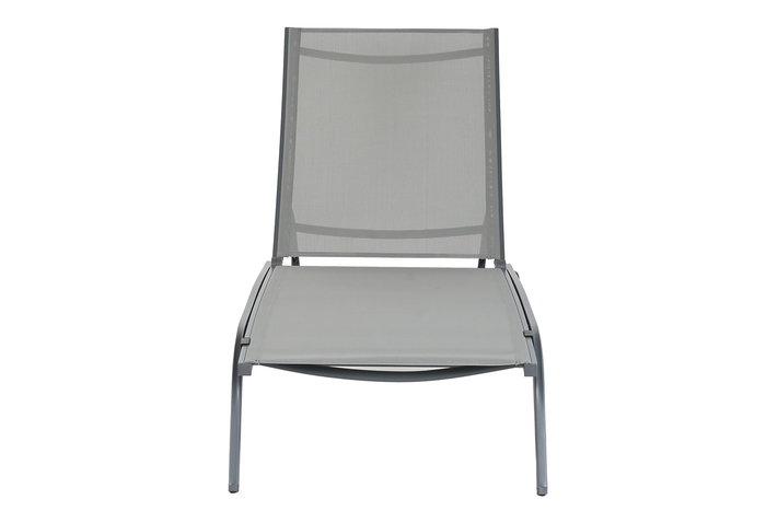 DKD Home Decor Tumbona para Terraza y Jardín Gris Aluminio y Textilene 187.5 x 64 x 97 cm DKD Home Decor Tumbona para Terraza y Jardín Gris Aluminio y Textilene 187.5 x 64 x 97 cm