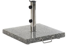 DKD Home Decor Base Parasol Terraza Jardín Gris Granito Inox 45 x 45 x 35 cm